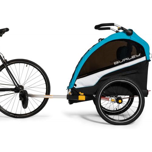  Burley Design Burley DLite X, 1 and 2 Seat Kid Bike Trailer & Stroller with Seat Recline and Suspension