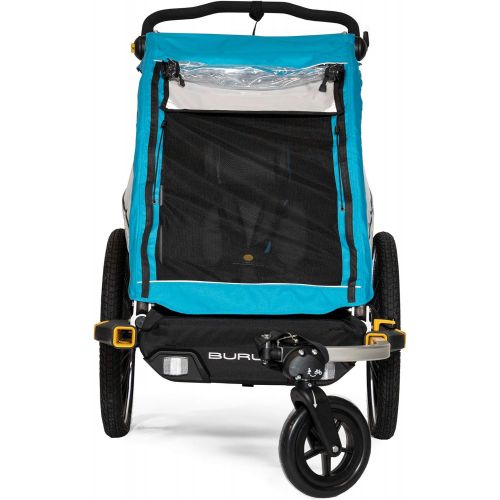  Burley Design Burley DLite X, 1 and 2 Seat Kid Bike Trailer & Stroller with Seat Recline and Suspension