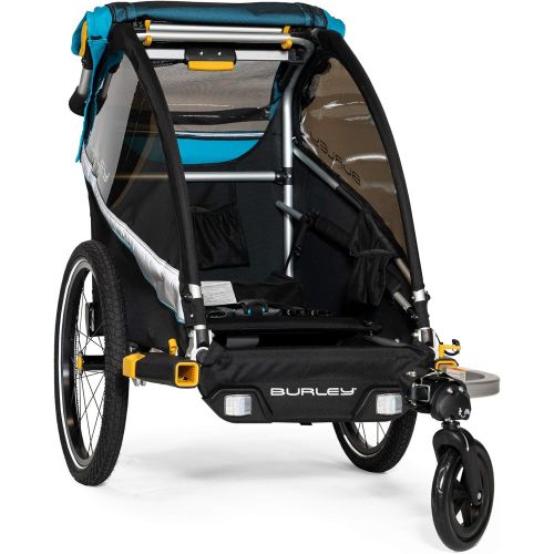  Burley Design Burley DLite X, 1 and 2 Seat Kid Bike Trailer & Stroller with Seat Recline and Suspension