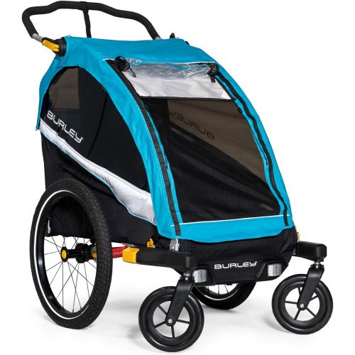  Burley Design Burley DLite X, 1 and 2 Seat Kid Bike Trailer & Stroller with Seat Recline and Suspension