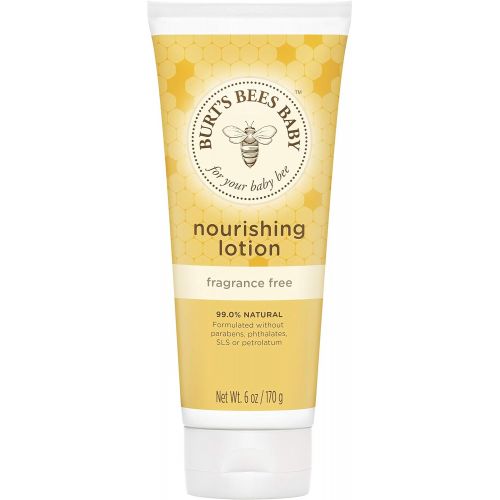  Burts Bees Baby Nourishing Lotion, Fragrance Free Baby Lotion - 6 Ounce Tubes (Pack of 3)