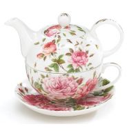 Burton+BURTON Porcelain Rose Teapot and Teacup For One