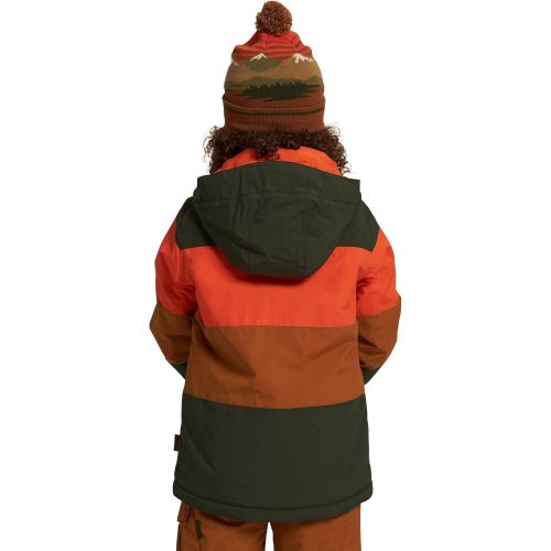 버튼 Burton Kids Boys Little Symbol Jacket, Orangeade Multi, S (7-8 Big Kids)