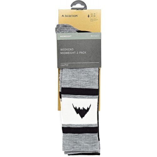 버튼 Burton Womens Weekend Midweight Snowboard Socks 2 Pack