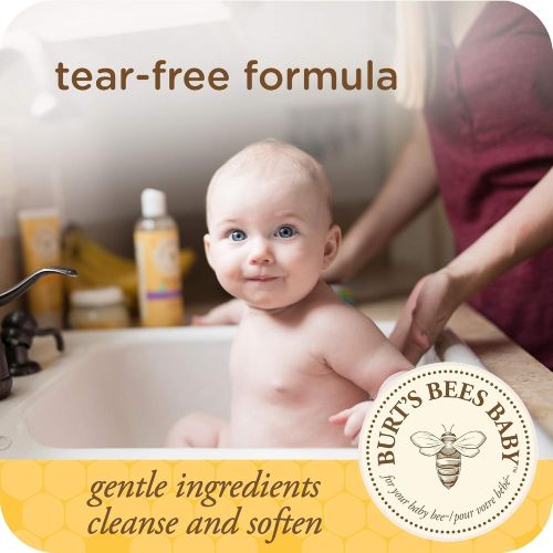  [아마존베스트]Burts Bees Baby Shampoo & Wash, Original Tear Free Baby Soap - 12 Ounce Bottle (Pack of 3)