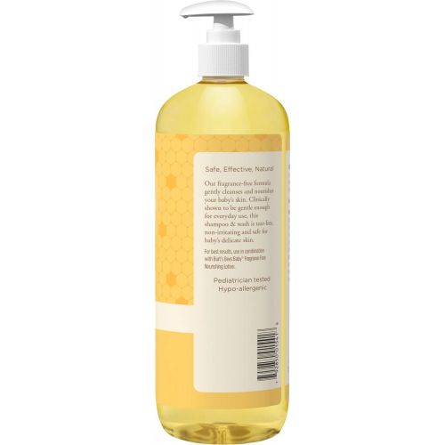  [아마존베스트]Burts Bees Baby Shampoo & Wash, Fragrance Free & Tear Free Baby Soap - 21 Ounce Bottle
