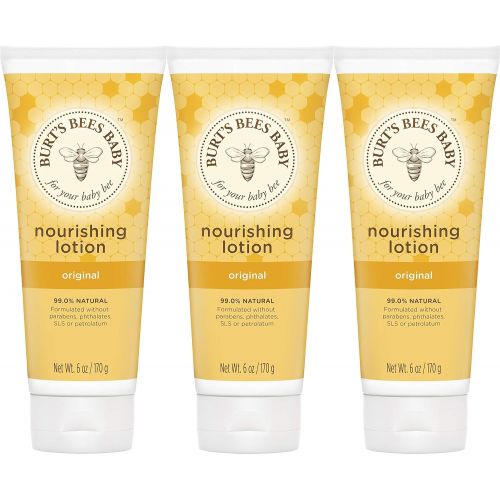  Burts Bees Baby Nourishing Lotion, Original Scent Baby Lotion - 6 Ounce Tube - Pack of 3