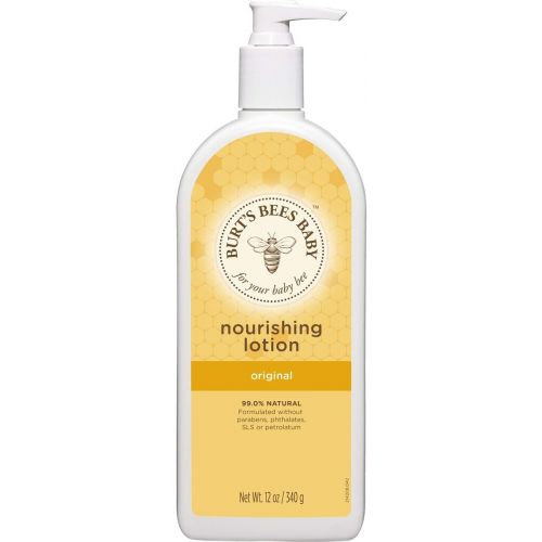  Burts Bees Baby Nourishing Lotion, Original Scent Baby Lotion - 12 Ounce Bottle (Pack of 3)