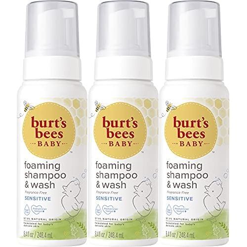  Burts Bees Baby Foaming Shampoo & Wash 8.4 Ounce - Pack of 3