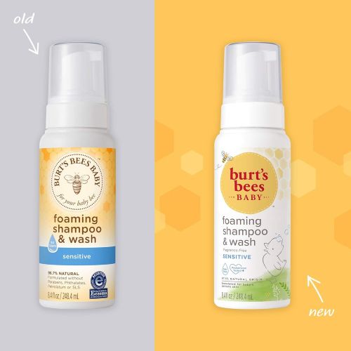  Burts Bees Baby Foaming Shampoo & Wash 8.4 Ounce - Pack of 3