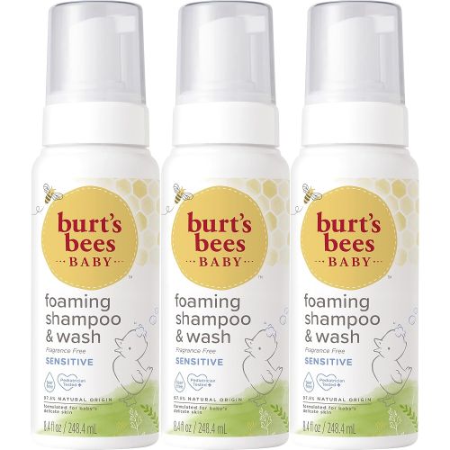  Burts Bees Baby Foaming Shampoo & Wash 8.4 Ounce - Pack of 3