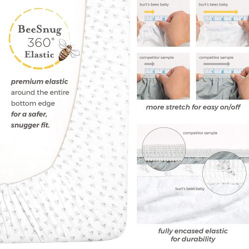  [아마존베스트]Burts Bees Baby - Changing Pad Cover, 100% Organic Cotton Changing Pad Liner for Standard...