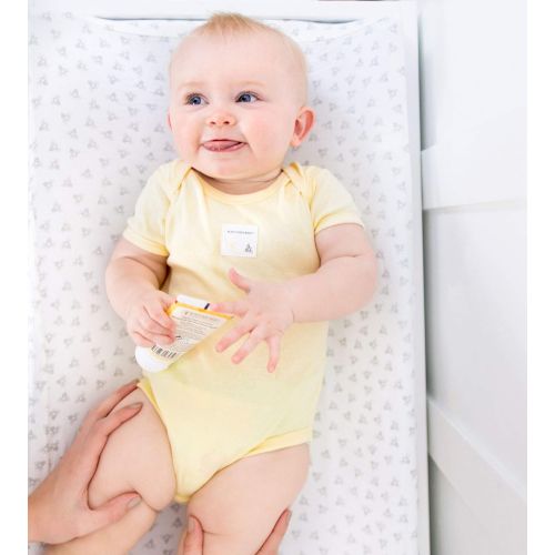  [아마존베스트]Burts Bees Baby - Changing Pad Cover, 100% Organic Cotton Liner for Standard 16 x 32 Infant Changing Mats, Boys, Unisex (Classic Navy Stripe)
