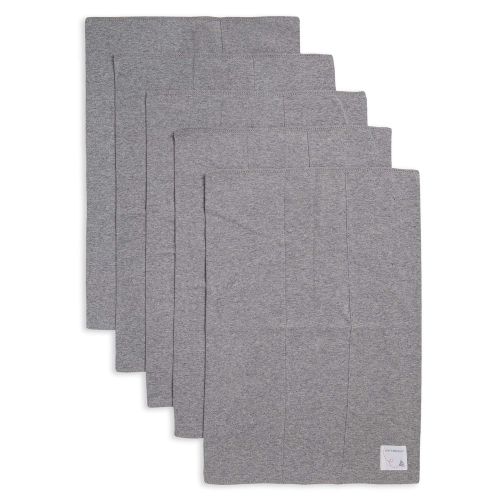  [아마존베스트]Burts Bees Baby - Burp Cloths, 5-Pack Extra Absorbent 100% Organic Cotton Burp Cloths, Heather Grey Solids