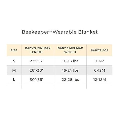  [아마존베스트]Burts Bees Baby - Beekeeper Wearable Blanket, 100% Organic Cotton, Swaddle Transition Sleeping Bag