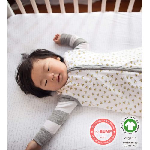  [아마존베스트]Burts Bees Baby - Fitted Crib Sheet, Solid Color, 100% Organic Cotton Crib Sheet for Standard...