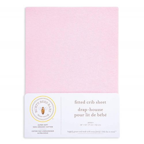  [아마존베스트]Burts Bees Baby - Fitted Crib Sheet, Solid Color, 100% Organic Cotton Crib Sheet for Standard...