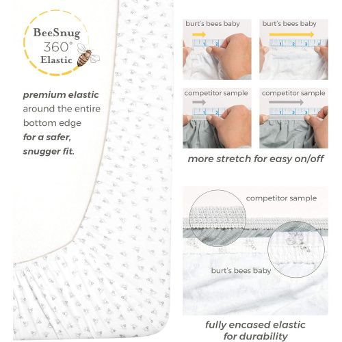  [아마존베스트]Burts Bees Baby - Fitted Crib Sheet, Boys & Unisex 100% Organic Cotton Crib Sheet For Standard...