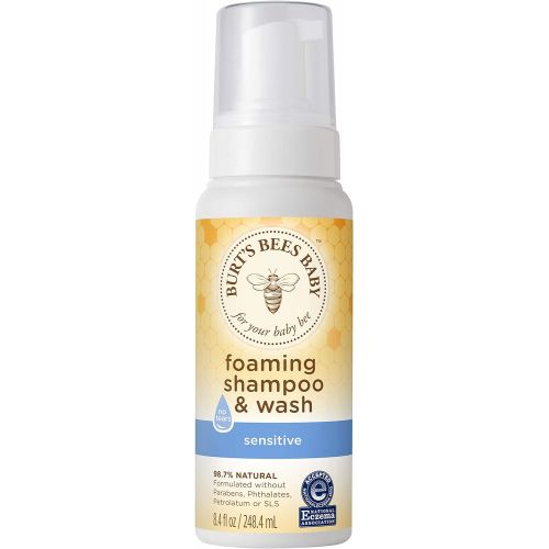  [아마존베스트]Burts Bees Baby Foaming Shampoo & Wash 8.4 Ounce - Pack of 3