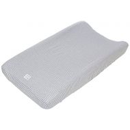 Burts Bees Baby - Changing Pad Cover, 100% Organic Cotton Changing Pad Liner for Standard 16 x 32 Baby Changing Mats (Heather Grey Thin Stripes)