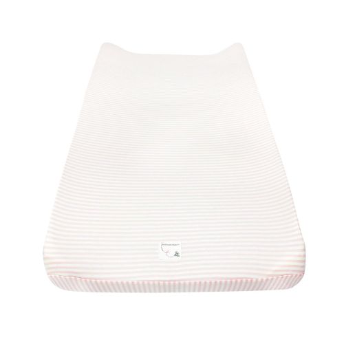  Burts Bees Baby - Changing Pad Cover, 100% Organic Cotton Changing Pad Liner for Standard 16 x 32 Baby Changing Mats (Blossom Thin Stripes)