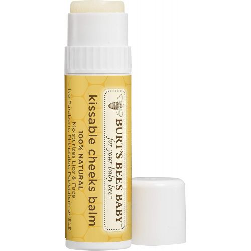  Burts Bees Baby Burt’s Bees Baby Kissable Cheeks Balm, 100% Natural Baby Moisturizer - 0.25 Ounce Balm