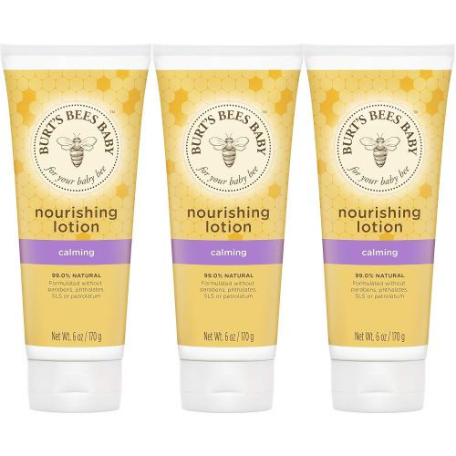  Burts Bees Baby Nourishing Lotion, Calming Baby Lotion - 6 Ounce Tube - Pack of 3