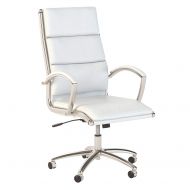 Bush Business Furniture Office by kathy ireland Echo High Back Leather Executive Chair in White
