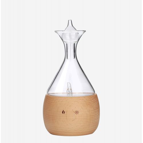  Bushberry Mist Aromatherapy Diffuser Nebulizer Made of Beech Wood and Glass. Waterless Pure Essential Oil Mist for up to 4 Hours, no Added Water or Heat. Professional, Stylish and...