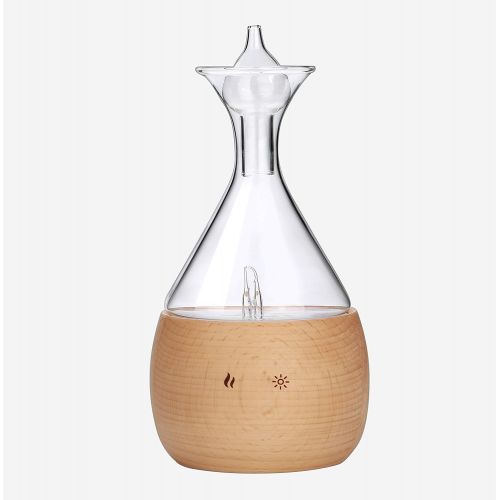  Bushberry Mist Aromatherapy Diffuser Nebulizer Made of Beech Wood and Glass. Waterless Pure Essential Oil Mist for up to 4 Hours, no Added Water or Heat. Professional, Stylish and...