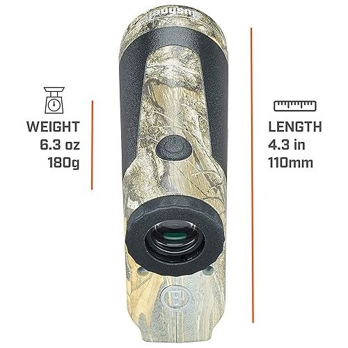 부쉬넬 Bushnell BoneCollector 850 Laser Rangefinder, Hunting Laser Range Finder in Realtree Edge Camo