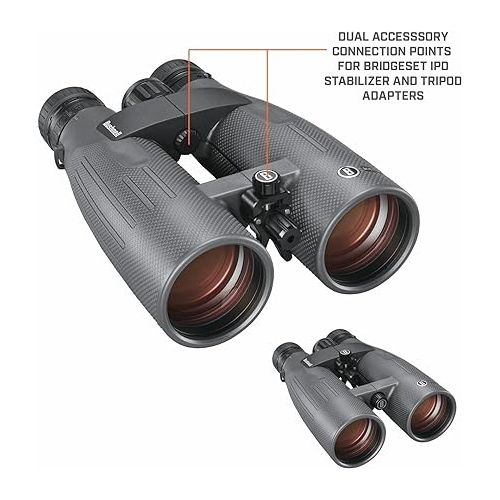 부쉬넬 Bushnell Match Pro 15x56 Binoculars - Precision Shooting Shot Call MRAD Reticle, Crystal Clear Glass, Bridge Lock Keeps Your Binos in The Exact Same Position