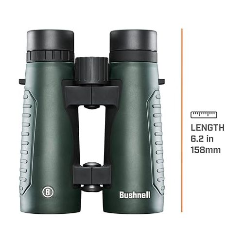 부쉬넬 Bushnell Excursion 10x42mm Binoculars HD Waterproof/Fogproof Binoculars for Bird Watching, Hunting, and Outdoor Activities,Green