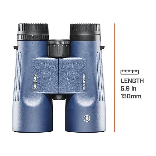 부쉬넬 Bushnell H2O 10x42mm Binoculars, Waterproof and Fogproof Binoculars for Boating, Hiking, and Camping, Multi