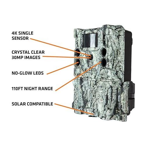 부쉬넬 Bushnell Trail Camera CORE S-4K, No-Glow Game Camera with 4K Video and 1.5” Color Viewscreen