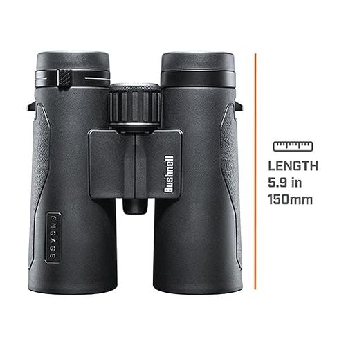 부쉬넬 Bushnell Engage X 10x42mm Binoculars, IPX7 Waterproof and Lightweight Binoculars for Hunting, Travel, and Camping