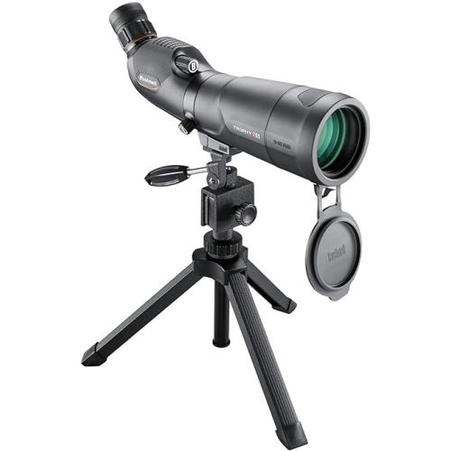 부쉬넬 Bushnell unisex adult Bushnell 887520B Trophy Xtreme Spotting Scope 20 60x65 Black Porro 45 Degree FMC WP 6L, Black, Large US