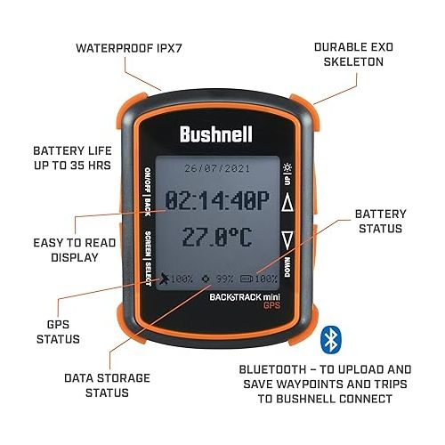 부쉬넬 Bushnell BackTrack Mini GPS Navigation, Portable Waterproof GPS for Hiking Hunting and Backpacking