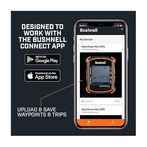 부쉬넬 Bushnell BackTrack Mini GPS Navigation, Portable Waterproof GPS for Hiking Hunting and Backpacking