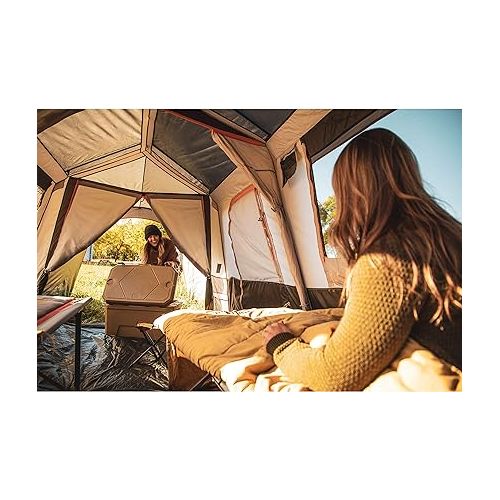 부쉬넬 Bushnell Instant Tent | 6 Person / 9 Person / 12 Person Shield Series Instant Tents Cabin Design Perfect for 3 Season Family Camping, Hunting, and Fishing with Fast Setup
