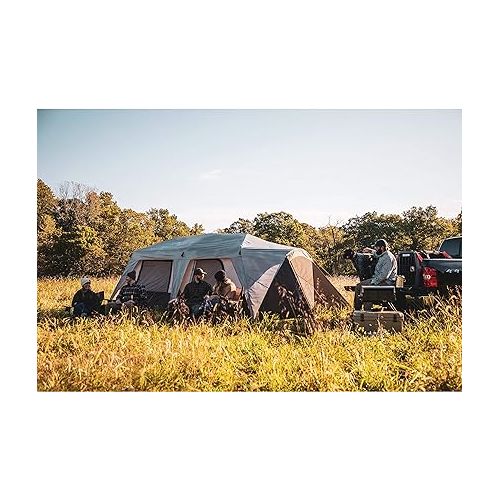 부쉬넬 Bushnell Instant Tent | 6 Person / 9 Person / 12 Person Shield Series Instant Tents Cabin Design Perfect for 3 Season Family Camping, Hunting, and Fishing with Fast Setup
