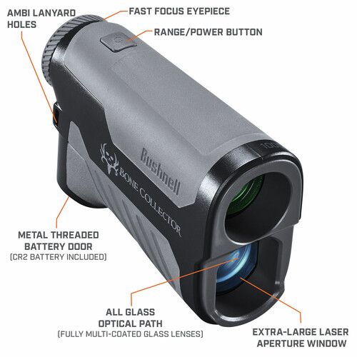 부쉬넬 Bushnell 6x25 Bone Collector 1000 Laser Rangefinder (Black/Grey)