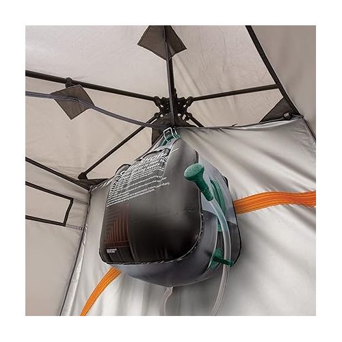 부쉬넬 Bushnell Shower Tent with Instant Setup Technology | Shield Series 2 Room Shower Tent for Family Camping, Hunting, Hiking | Solar Water Reservoir Included