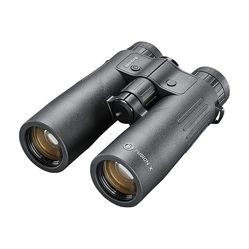 부쉬넬 Bushnell Fusion X 10x42mm Rangefinder Binoculars, Hunting Binoculars with Built-in Rangefinder, Angle Range and Bullet Drop Compensation Modes