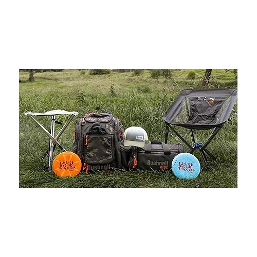 부쉬넬 Bushnell Pound Disc Golf Zippered Backpack, Orange/Black Camouflage