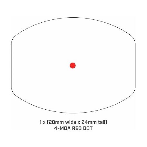 부쉬넬 Bushnell RXM-300 Reflex Sight, 4 MOA Daylight Bright Red Dot, Shake-Awake, Massive 24x28mm Window for Unmatched FOV in All Weather Conditions, Low-Profile and High-Rise Mount, RMR Footprint