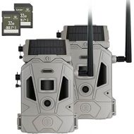 Bushnell CelluCORE 20 Solar Trail Camera, Low Glow Hunting Game Camera with Detachable Solar Panel with Bundle Options (2 PK + 2 SD Cards)