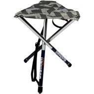 Bushnell Collapsible Disc Golf Player Stool with Carrying Strap, Grey Geometric