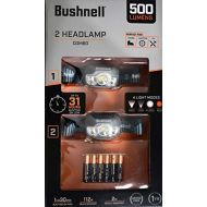 Bushnell Headlamp LED 500 Lumens 4-Light Modes, 2 Count