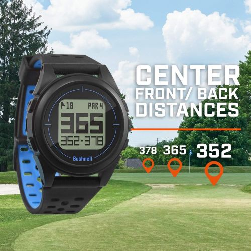부쉬넬 Bushnell 368850 Neo Ion 2 Golf GPS Watch, Large, Black/Blue